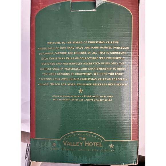 Vintage Valley Hotel Downtown 12 Mile St hand painted porcelain Lighted House - Picture 6 of 8